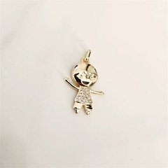 Pingente Filho Feliz Banhado a Ouro - comprar online