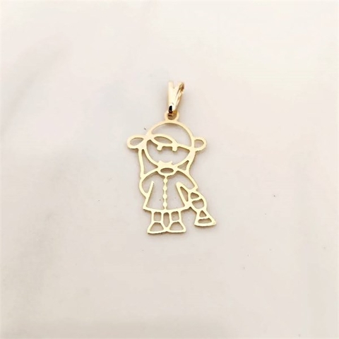 Pingente Filha Vazado Banhado a Ouro