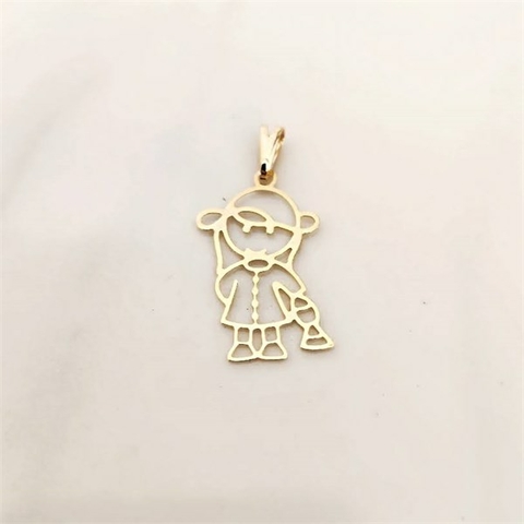 Pingente Filha Vazado Banhado a Ouro