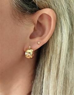 Argola 10mm Fecho Italiano Banhada a Ouro