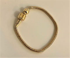 Pulseira para Berloques Banhada a Ouro