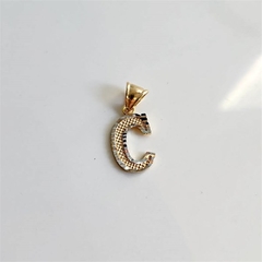 Pingente Inicial Diamantada Banhada a Ouro - Alisma Semijoias