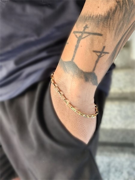 Pulseira Elos Hugo Banhada a Ouro