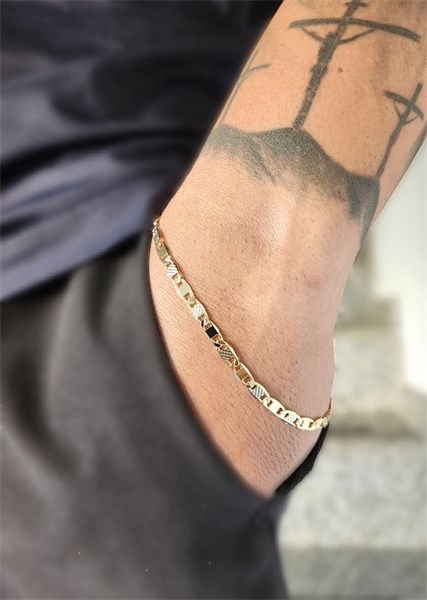 Pulseira Vitor Gutti Detalhe Banhada a Ouro