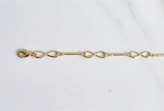 Pulseira Infinitos Banhada a Ouro