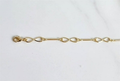 Pulseira Infinitos Banhada a Ouro