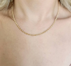 Corrente Elo Portugues Banhada a Ouro na internet