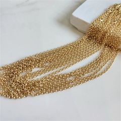 Corrente Elo Portugues Banhada a Ouro - comprar online