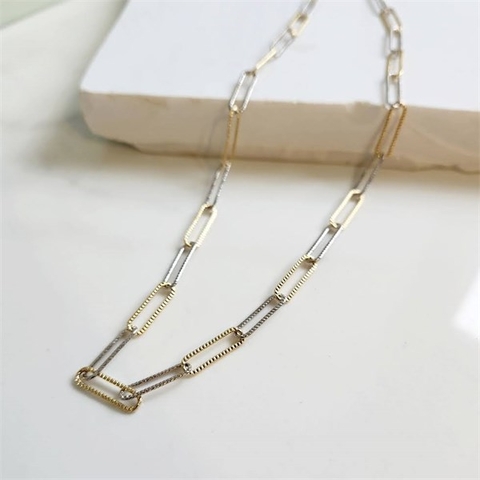 Corrente Elo Longo Aurea Banhada