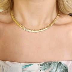 Colar Trançado Aurea Banhado a Ouro - comprar online
