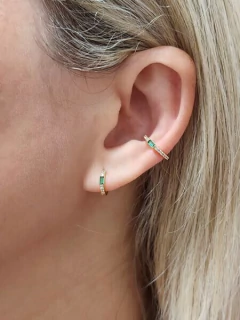 Piercing Fake Cravejada Baguete Aurea Banhado - comprar online