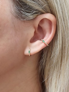 Piercing Fake Cravejada Baguete Aurea Banhado - comprar online