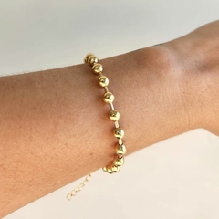 Pulseira Bolas e Palitos Aurea Banhada a Ouro - comprar online