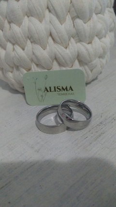 Aliança Boleada 6mm em Aço - comprar online