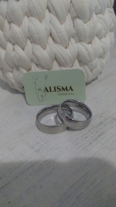 Aliança Boleada 6mm em Aço - comprar online