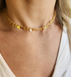 Choker Smiles Banhada a Ouro - comprar online