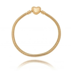 Pulseira para Berloques Banhada a Ouro na internet