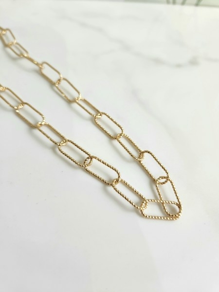 Choker Elos Longos Ariane Charm Banhada