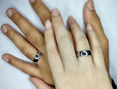 Aliança Boleada 6mm em Aço na internet