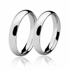 Aliança Boleada 4mm em Aço - comprar online