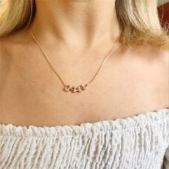 Colar Canga Pedras Anastacia Esplendor Banhado