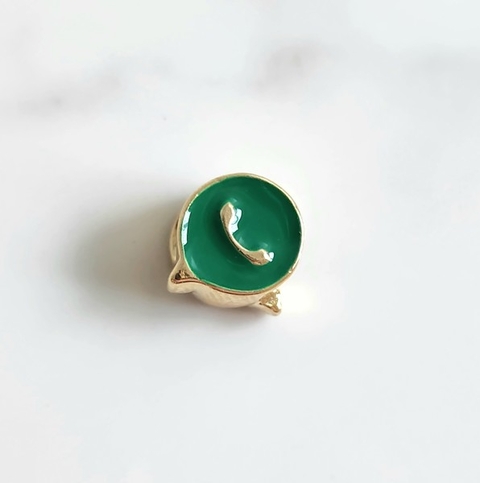 Berloque Whatsapp Banhado a Ouro