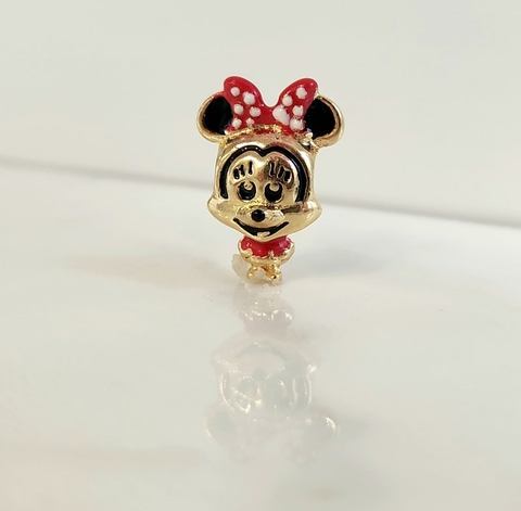 Berloque Minnie Banhado a Ouro