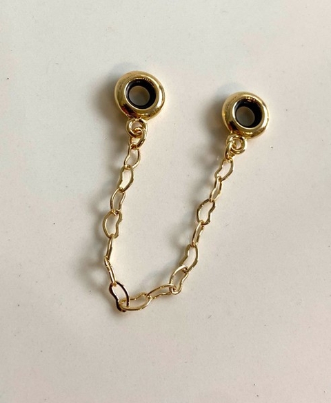 Trava Pega Ladrão Corrente Coração Banhado