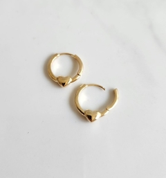 Argola Coração Jessica Banhado a Ouro