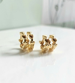 Argolinha Corações Clique Banhada a Ouro - Alisma Semijoias