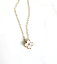 Colar Flor Zircônia Alhambra Virgínia Charm Banhado