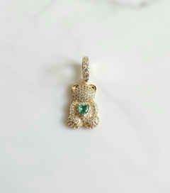 Pingente Ursinho Cravejado Banhado a Ouro