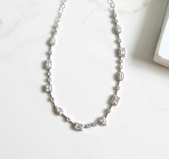 Choker Luxo Cravejada Esplendor Bianca Banhada a Ródio - comprar online