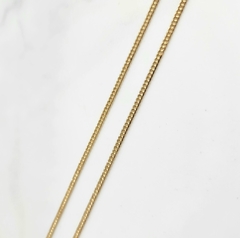 Corrente Groumet 1,5mm 60cm Banhada a Ouro