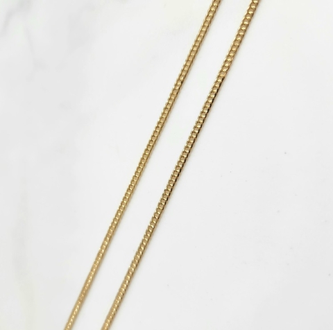 Corrente Groumet 1,5mm 60cm Banhada a Ouro