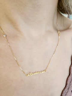 Colar Resiliência Manuscrito Banhado a Ouro - comprar online