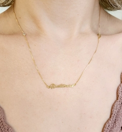 Colar Resiliência Manuscrito Banhado a Ouro na internet