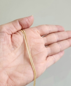 Corrente Groumet 1,2mm 60cm Banhada a Ouro - comprar online