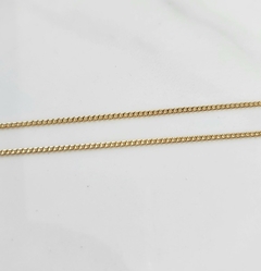 Corrente Groumet 1,2mm 60cm Banhada a Ouro