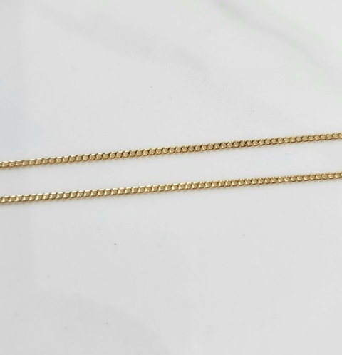 Corrente Groumet 1,2mm 60cm Banhada a Ouro