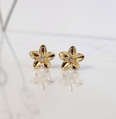 Brinco Flor Lila Charm Banhado