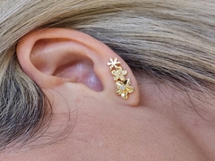 Brinco Flor Lila Charm Banhado - comprar online