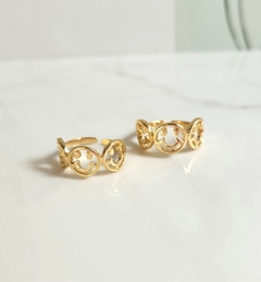 Anel Smile Vertigem Banhado a Ouro