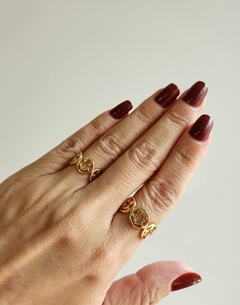 Anel Smile Vertigem Banhado a Ouro - comprar online