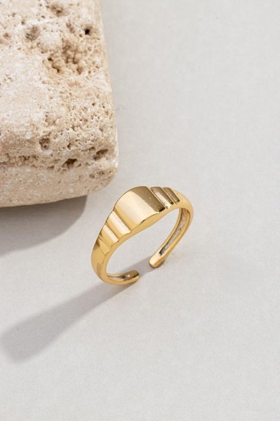 Anel Eco Vertigem Banhado a Ouro