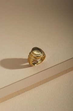 Anel Mindinho Espelho Vertigem Banhado a Ouro