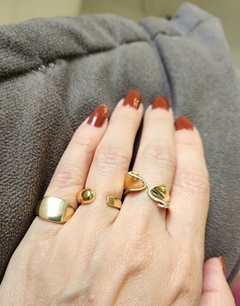 Anel Empíreo Vertigem Banhado a Ouro - comprar online