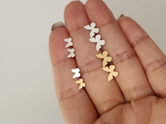 Brinco Borboleta Silhueta Banhado a Ouro