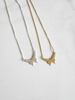 Colar Borboleta Ninfa Vertigem Charm Banhado