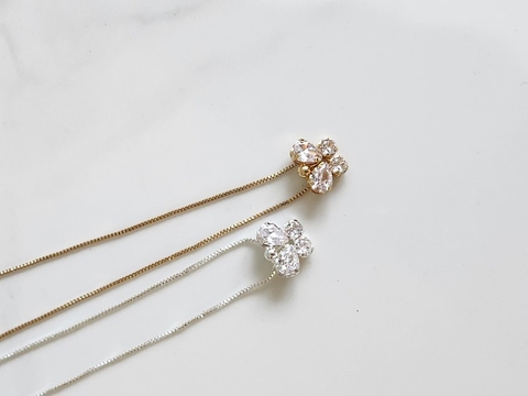 Colar Borboleta Zircônias Charm Banhado